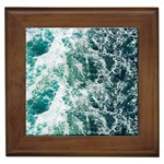 Blue Ocean Waves Framed Tile Front