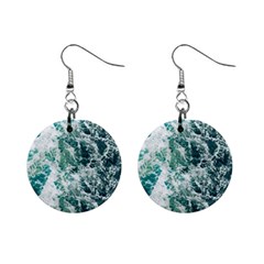 Blue Ocean Waves Mini Button Earrings by Jack14