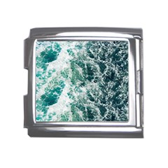 Blue Ocean Waves Mega Link Italian Charm (18mm)