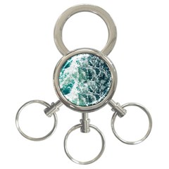 Blue Ocean Waves 3-ring Key Chain by Jack14