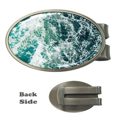 Blue Ocean Waves Money Clips (oval) 