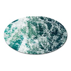 Blue Ocean Waves Oval Magnet by Jack14