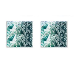 Blue Ocean Waves Cufflinks (square)