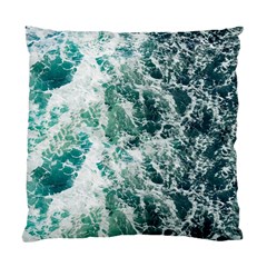 Blue Ocean Waves Standard Cushion Case (two Sides) by Jack14