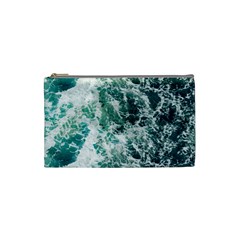 Blue Ocean Waves Cosmetic Bag (small) by Jack14