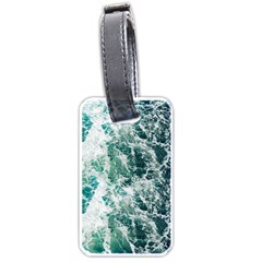 Blue Ocean Waves Luggage Tag (two Sides) by Jack14