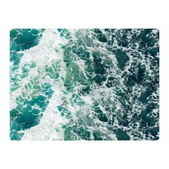 Blue Ocean Waves Two Sides Premium Plush Fleece Blanket (mini) by Jack14