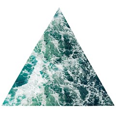 Blue Ocean Waves Wooden Puzzle Triangle by Jack14