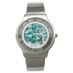 Blue Ocean Waves 2 Stainless Steel Watch by Jack14