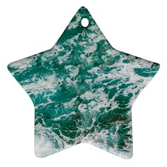 Blue Ocean Waves 2 Star Ornament (two Sides) by Jack14