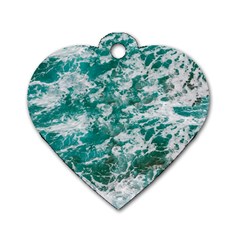 Blue Ocean Waves 2 Dog Tag Heart (two Sides) by Jack14