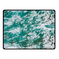 Blue Ocean Waves 2 Two Sides Fleece Blanket (small) by Jack14