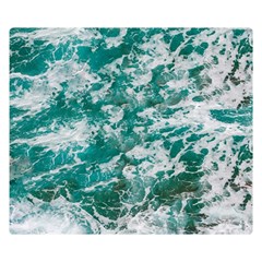 Blue Ocean Waves 2 Two Sides Premium Plush Fleece Blanket (small) by Jack14