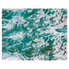 Blue Ocean Waves 2 Two Sides Premium Plush Fleece Blanket (medium) by Jack14