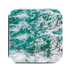 Blue Ocean Waves 2 Square Metal Box (black) by Jack14