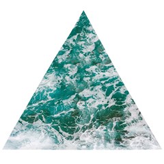 Blue Ocean Waves 2 Wooden Puzzle Triangle by Jack14