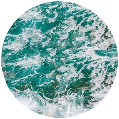 Blue Ocean Waves 2 Wooden Puzzle Round by Jack14