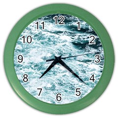 Ocean Wave Color Wall Clock by Jack14