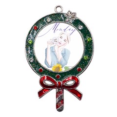 Monday 1 Metal X mas Lollipop With Crystal Ornament by SychEva