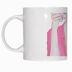 Girl Pink White Mug by SychEva