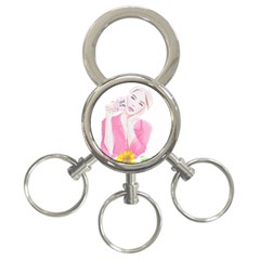 Girl Pink 3-ring Key Chain by SychEva