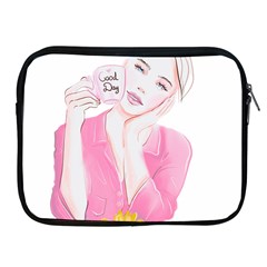 Girl Pink Apple Ipad 2/3/4 Zipper Cases by SychEva