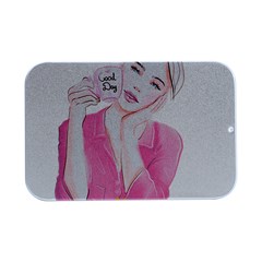 Girl Pink Open Lid Metal Box (silver)   by SychEva