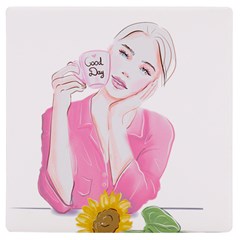 Girl Pink UV Print Square Tile Coaster 