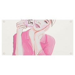 Girl Pink Banner And Sign 4  X 2  by SychEva