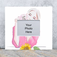 Girl Pink White Wall Photo Frame 5  X 7  by SychEva