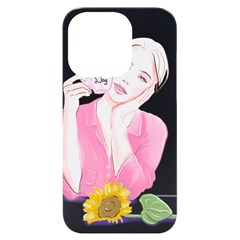 Girl Pink Iphone 14 Pro Black Uv Print Case by SychEva