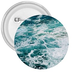 Blue Crashing Ocean Wave 3  Buttons by Jack14