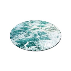 Blue Crashing Ocean Wave Sticker (Oval)