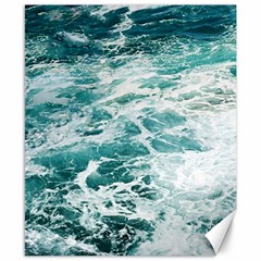 Blue Crashing Ocean Wave Canvas 8  X 10  by Jack14