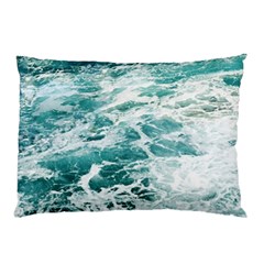 Blue Crashing Ocean Wave Pillow Case by Jack14