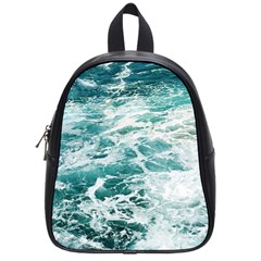 Blue Crashing Ocean Wave School Bag (small) by Jack14