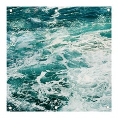 Blue Crashing Ocean Wave Banner And Sign 3  X 3  by Jack14