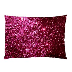 Pink Glitter Pillow Case by Amaryn4rt