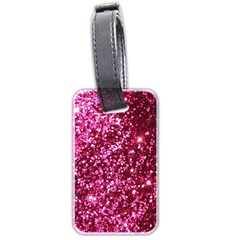 Pink Glitter Luggage Tag (two Sides) by Amaryn4rt