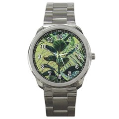 Botanical Tropical Motif Photo Art Sport Metal Watch by dflcprintsclothing