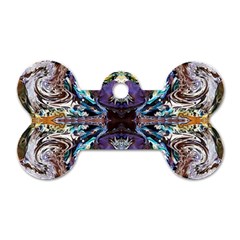  Violet Symmetry Dog Tag Bone (one Side) by kaleidomarblingart