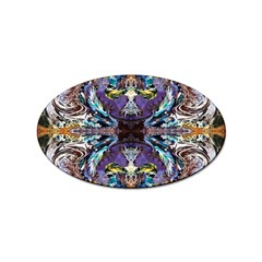  Violet Symmetry Sticker (oval) by kaleidomarblingart