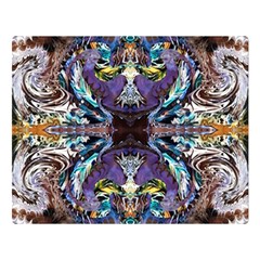  Violet Symmetry Two Sides Premium Plush Fleece Blanket (large) by kaleidomarblingart