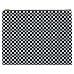 Black And White Checkerboard Background Board Checker Cosmetic Bag (xxxl) by Amaryn4rt