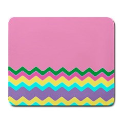 Easter Chevron Pattern Stripes Large Mousepad by Amaryn4rt