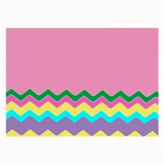 Easter Chevron Pattern Stripes Large Glasses Cloth by Amaryn4rt