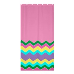 Easter Chevron Pattern Stripes Shower Curtain 36  X 72  (stall)  by Amaryn4rt