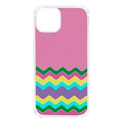 Easter Chevron Pattern Stripes Iphone 13 Tpu Uv Print Case by Amaryn4rt