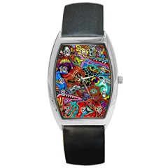 Vector Art Pattern - Barrel Style Metal Watch