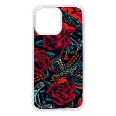 Vintage Flash Tattoos Designs Seamless Pattern Iphone 14 Pro Max Tpu Uv Print Case by Amaryn4rt